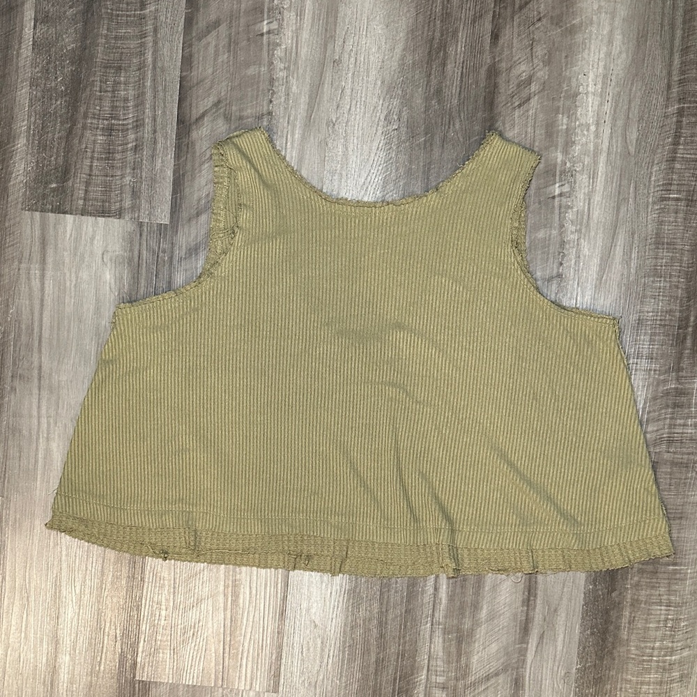 Free People We The Free Oversized New Love Distressed Tank Top - Small